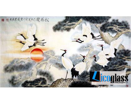 TRANH KÍNH CHIM HẠC 12