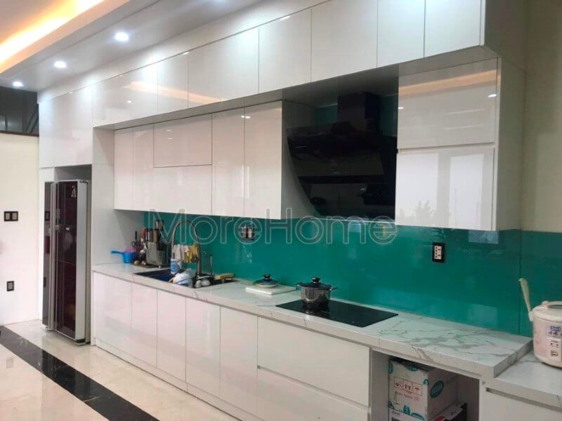 Công trình thi công nội thất phòng bếp hiện đại đẹp cho nhà lô phố tại Sở Dầu Hải Phòng