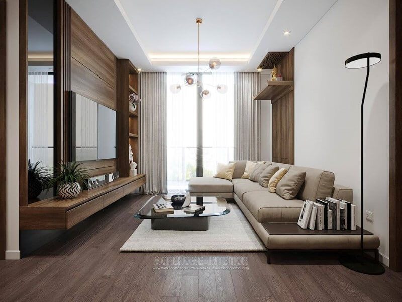 Thiết kế nội thất phòng khách đẹp cho người mệnh Thổ