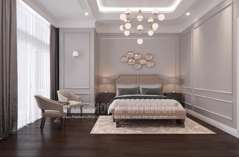 Nếu bạn đang cần tìm kiếm một mẫu giường ngủ đẹp cho phòng ngủ của bạn, thì mẫu giường bọc nỉ tân cổ điển đơn giản này chính là một gợi ý hay cho bạn