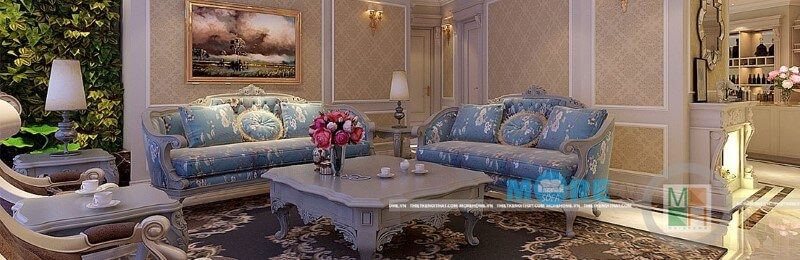Sofa Tân cổ điển bọc nỉ với nhiều kiểu dáng, màu sắc làm hài lòng mọi khách hàng